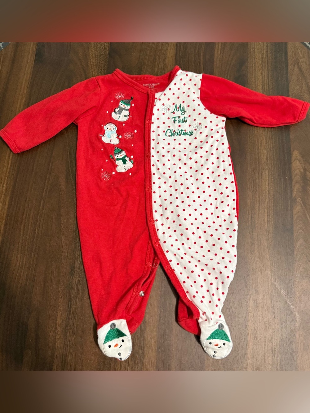 SOLD Baby Buster brown Christmas sleeper